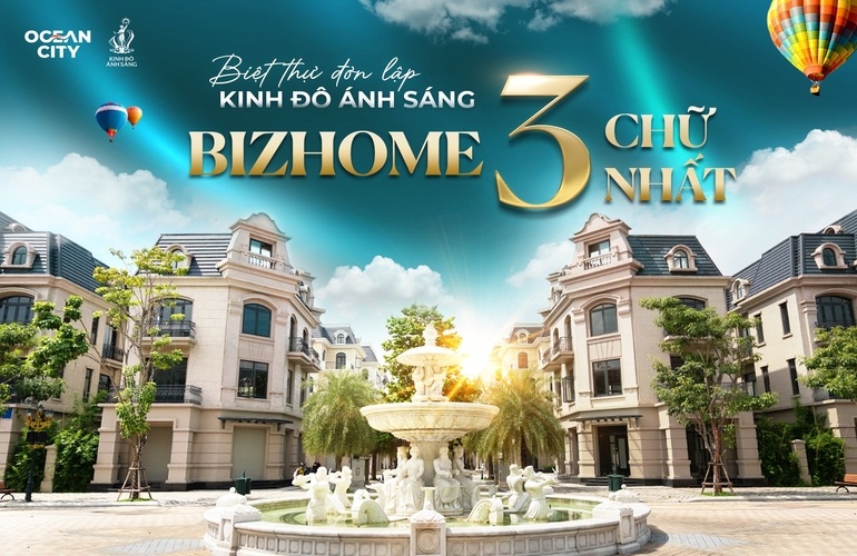 🌟 BIỆT THỰ ĐƠN LẬP KINH ĐÔ ÁNH SÁNG - BIZHOME 3 CHỮ NHẤT